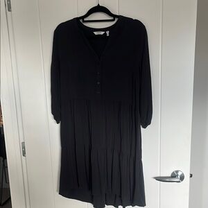 B.young Black Button-Down Dress
